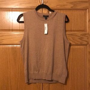 J. Crew sleeveless sweater shell tan beige